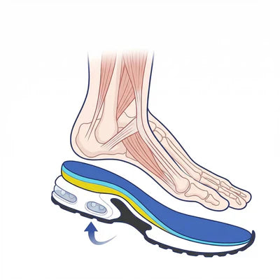 4. Sohle mit doppelter Dämpfung